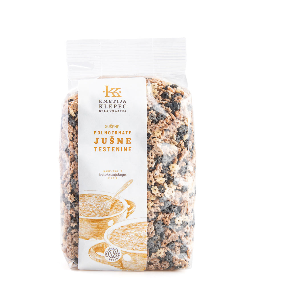 Sušene polnozrnate jušne testenine, 400 g