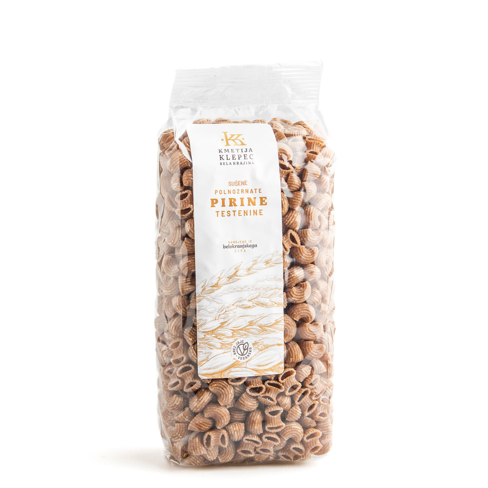 Sušene polnozrnate pirine testenine (makaroni), 400g